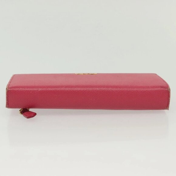 PRADA Long Wallet Safiano leather Pink Gold Auth sw1442 - Picture 6 of 15